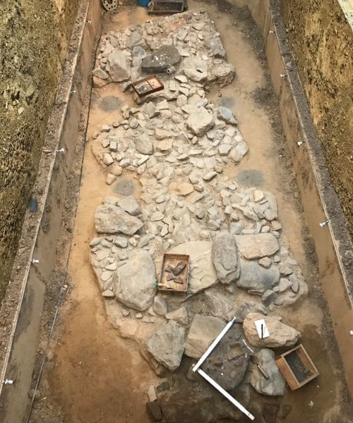 De grafkelder van Stein in het Archeologisch museum Stein